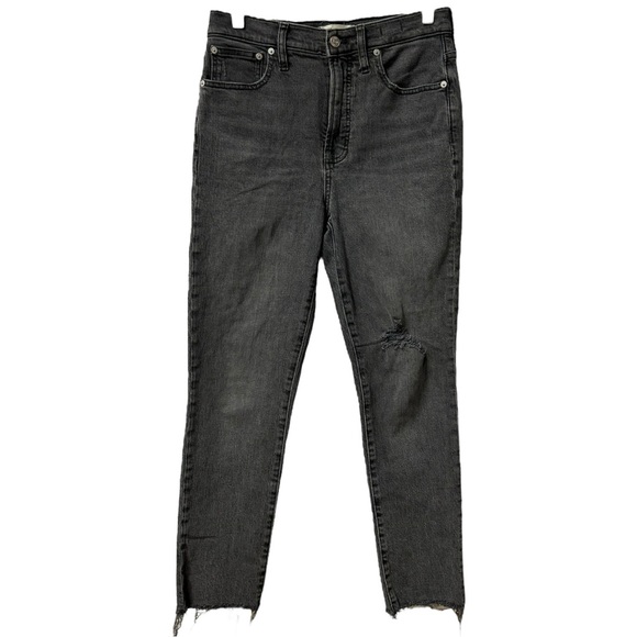Madewell Women’s The Perfect Vintage‎ Jean Gray Distressed Denim Jeans  Sz 27 - Picture 1 of 8
